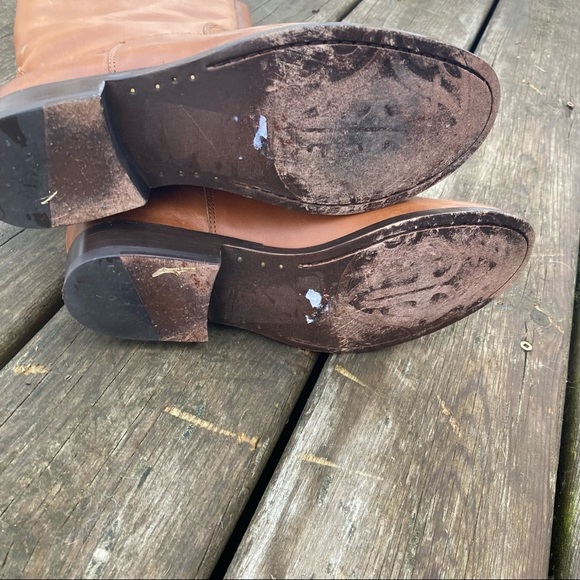 Frye Melissa Logo Embossed Leather Boot - Picture 8 of 10